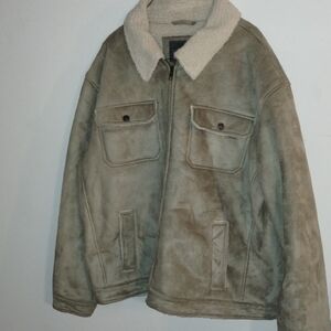 NWOT Men's XL Faux Suede Sherpa Lined Jacket